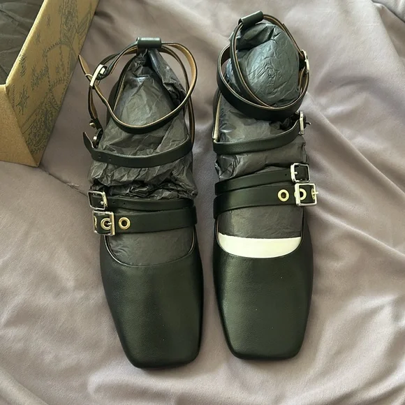 Free People Hart Buckle Flats 8.5 - Picture 3 of 8